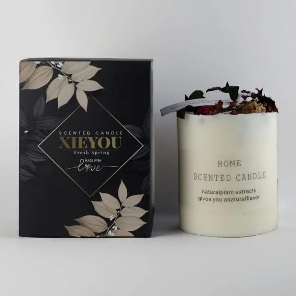 Sandalwood and pine scented candle